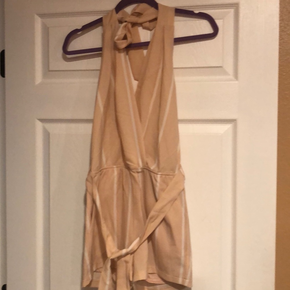 Cream striped Romper